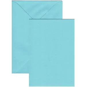 Afbeelding van 20 Gevouwen kaarten met Enveloppen - Fel blauw - 220 grams papier - A6 / C6 - 148x105mm / 162x114mm