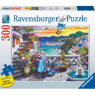 Afbeelding van Ravensburger puzzel Santorini sunset - Legpuzzel - 300 Large Format stukjes