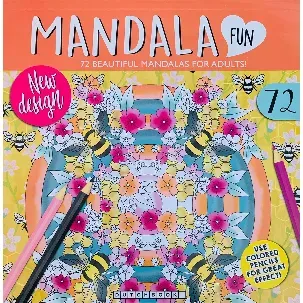 Afbeelding van Mandala - ''Bij'' - Kleurboek voor volwassen - Mandalas - 72 kleurplaten - Kleurboek voor volwassenen - Kleurboeken