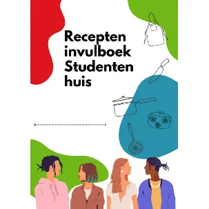 Afbeelding van Recepten invulboek Studentenhuis