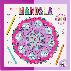 Afbeelding van Craft Universe - Mandala kleurboek voor kinderen - blij zijn - geschikt voor zowel kleurpotloden en kleurstiften