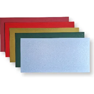 Afbeelding van 50 vel metallic gekleurd papier - Cardstock - 13,5x27cm - Vierkant - 250 grams - metallic karton