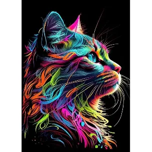 Afbeelding van BOTC Diamond Painting Volwassenen - Diamond Painting Kinderen - Diamond Painting Pakket Volledig - Kat - 30x40CM