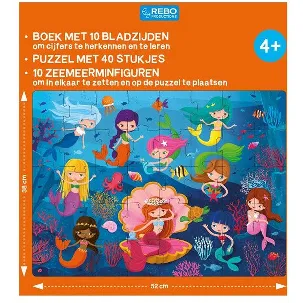 Afbeelding van Boek + puzzel + 10 figuren - Zeemeerminnen