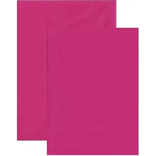 Afbeelding van 20 Gevouwen kaarten met Enveloppen - Hard Roze - 220 grams papier - A6 / C6 - 148x105mm / 162x114mm