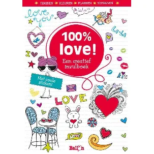 Afbeelding van 100% love, een creatief vulboek