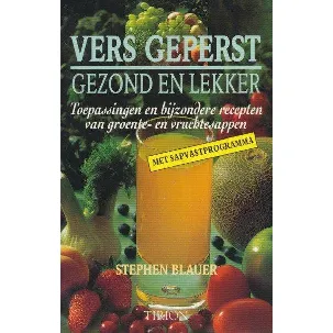 Afbeelding van VERS GEPERST,GEZOND EN LEKKER