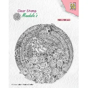 Afbeelding van CSMAN004 Nellie Snellen Clear Stamp - stempel Mandala Pauw - Peacock