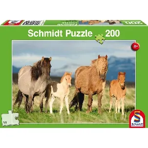 Afbeelding van Schmidt Legpuzzel Paardenfamilie Junior Karton 200 Stukjes