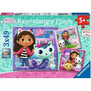 Afbeelding van Ravensburger puzzel Gabby's Dollhouse - Legpuzzel - 3x49 stukjes