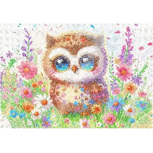 Afbeelding van Adorzy Diamond Painting Placemat Uil – 42,5cm x 29,5 cm - Diamond Painting Volwassenen – Diamond Painting Volledig Pakket