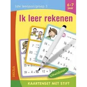 Afbeelding van Kaartenset met stift - ik leer rekenen 6-7 jaar 1ste leerjaar/groep 3