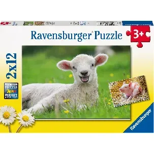 Afbeelding van Ravensburger Puzzel Boerderijdieren - Legpuzzel - 2x12 stukjes