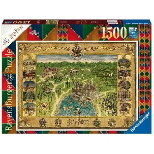 Afbeelding van Ravensburger puzzel Harry Potter Hogwarts Map - Legpuzzel - 1500 stukjess