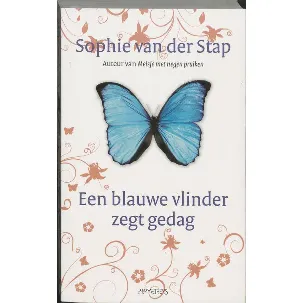 Afbeelding van Blauwe vlinder zegt gedag