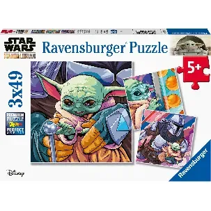 Afbeelding van Ravensburger puzzel The Mandalorian: Baby Yoda Grogu momenten - Legpuzzel - 3x49 stukjes