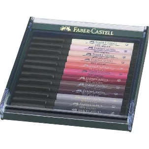 Afbeelding van Faber-Castell tekenstift - Pitt Artist Pen - B - set Skin - 12 stuks - FC-267424