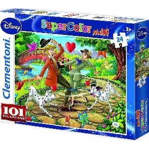 Afbeelding van Clementoni Supercolor Maxi puzzel 101 Dalmatiërs - 24 grote stukjes