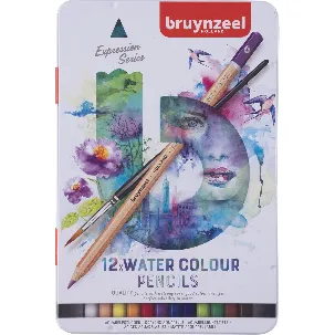 Afbeelding van Bruynzeel Expression aquarelpotloden blik 12