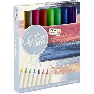 Afbeelding van Craft Sensations Glitter Marker Set 8 stuks