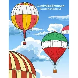 Afbeelding van Luchtballonnen Kleurboek Voor Volwassenen