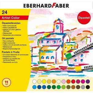 Afbeelding van Oliepastelkrijt Eberhard Faber, doos a 24 stuks assorti