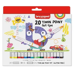 Afbeelding van Bruynzeel Kids Twin Point viltstiften set 20