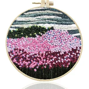 Afbeelding van BOTC Borduurpakket Bloemen - Borduurset van 1 - Borduurpakketten voor Volwassenen - Hobby en Creatief - Borduren