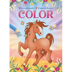 Afbeelding van Ik hou van paarden kleurblok / J'aime les chevaux bloc de coloriage