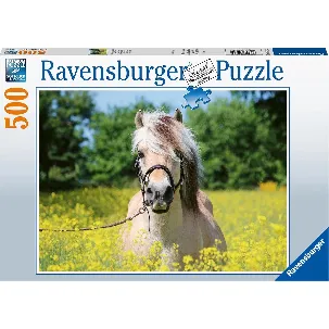 Afbeelding van Ravensburger - Legpuzzelpakket - 3 x 500 stukjes - Paard tussen de bloemen, Katje in kopjes en Mijn trouwe vrienden