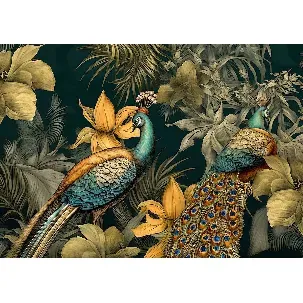 Afbeelding van A Peacock Pair- Mint by Michelle decoupage papier A1