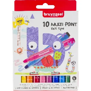 Afbeelding van Bruynzeel Kids Multi Point viltstiften set 10