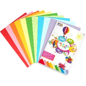 Afbeelding van Craft Sensations Gekleurd Papier A4 - 100 Vellen - 80 gsm - Gekleurd Papier A4 Kinderen - Knutselpapier - Vouwpapier