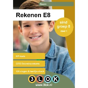 Afbeelding van Oefenboek - CITO - Rekenen - groep 8 - CITO - doorstroomtoets - IEP toets - oefenen - onderwijs - basisschool – leren - Cito Leerling in Beeld - eindtoets - 3lok onderwijs