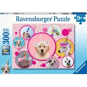 Afbeelding van Ravensburger puzzel Schattige eenhoorn-honden - Legpuzzel - 300 stukjes