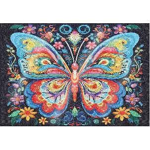 Afbeelding van Adorzy Diamond Painting Placemat Vlinder – 42,5cm x 29,5 cm - Diamond Painting Volwassenen – Diamond Painting Volledig Pakket