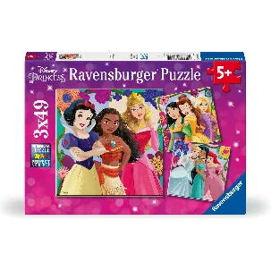 Afbeelding van Ravensburger puzzel Disney Princess - Drie puzzels - 49 stukjes - kinderpuzzel