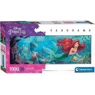 Afbeelding van Clementoni - Puzzel 1000 Stukjes Panorama Disney The Little Mermaid, Puzzel Voor Volwassenen en Kinderen, 14-99 jaar, 39658