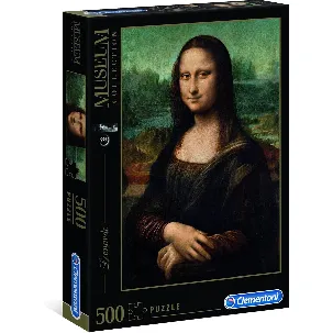 Afbeelding van Clementoni - Museum Puzzel Collectie - Leonardo Da Vinci, Mona Lisa - 500 stukjes, puzzel volwassenen