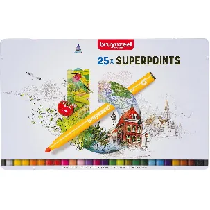 Afbeelding van Bruynzeel Super Point viltstiften set 25