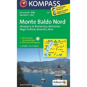 Afbeelding van Kompass WK691 Monte Baldo Nord, Altopiano di Brentonico, Malcesine, Nago