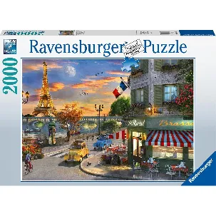 Afbeelding van Ravensburger puzzel Romantische avond in Parijs - Legpuzzel - 2000 stukjes