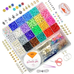 Afbeelding van BOTC knutselen meisjes - armbandjes maken meisjes - 20 kleuren - 3300-Delig - Sprankelende Sieraden Maken Pakket - Kralen Set