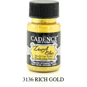 Afbeelding van Cadence Dora Glas & Porselein verf Metallic Rich gold 01 013 3136 0050 50 ml