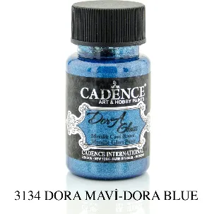 Afbeelding van Cadence Dora Glas & Porselein verf Metallic Dora blauw 01 013 3134 0050 50 ml