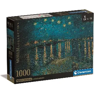 Afbeelding van Clementoni Puzzels voor volwassenen - Van Gogh - Starry Night, Museum Puzzel 1000 Stukjes, 14-99 jaar - 39789 COMPACT BOX