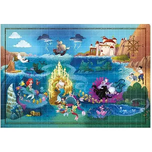 Afbeelding van Clementoni - Puzzel 1000 Stukjes Disney Maps Little Mermaid, Puzzel Voor Volwassenen en Kinderen, 14-99 jaar, 39664