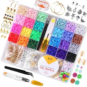 Afbeelding van BOTC knutselen meisjes - armbandjes maken meisjes - Sprankelende Sieraden Maken Pakket - 24 kleuren en 5560-delig - Kralen Set