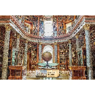 Afbeelding van Pannonhalma Bibliotheek - Györ - Hongarije | Houten Puzzel | 1000 Stukjes | 59 x 44 cm | King of Puzzle