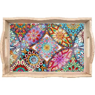 Afbeelding van Adorzy Diamond Painting Dienblad Mandala XL – 35cm × 24,5 cm - Diamond Painting Volwassenen – Diamond Painting Volledig Pakket